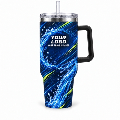 PLN018 personalized tumbler 40oz front product mockup