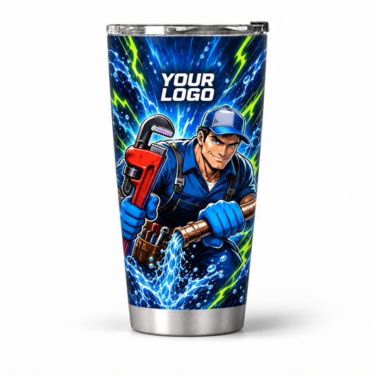 PLN019 personalized tumbler 20oz front product mockup