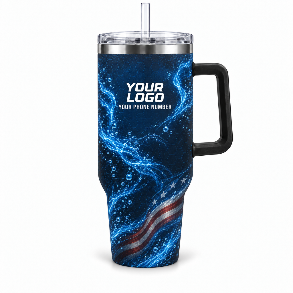 PLN023 personalized tumbler 40oz front product mockup