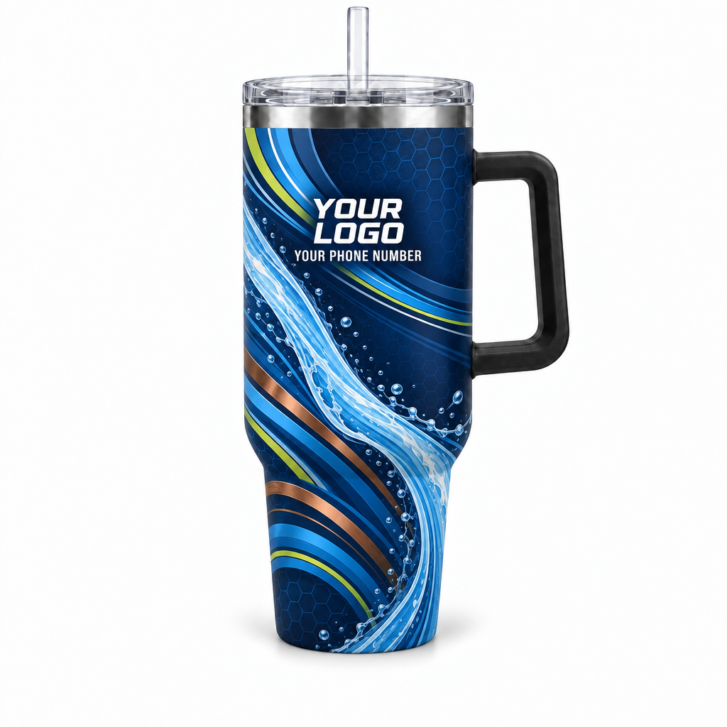 PLN025 personalized tumbler 40oz front product mockup