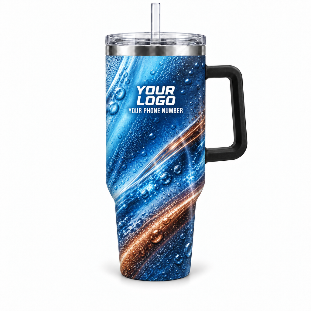 PLN027 personalized tumbler 40oz front product mockup