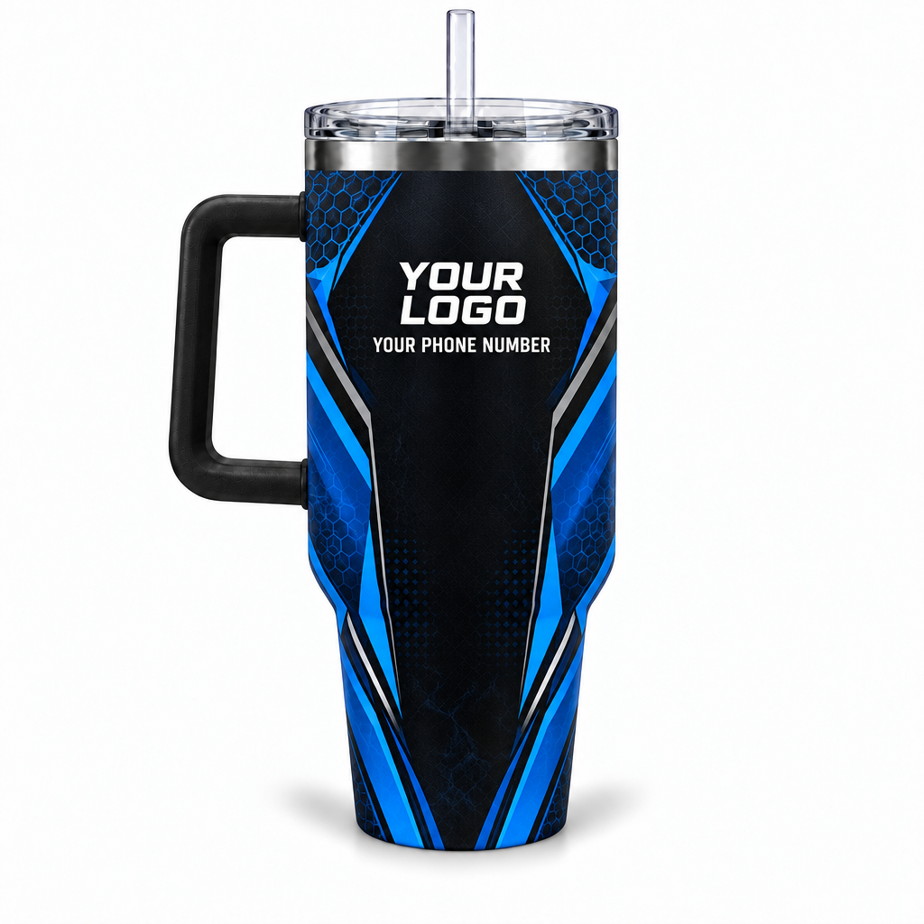 PLN032 personalized tumbler 40oz back product mockup