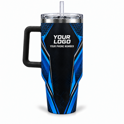 PLN032 personalized tumbler 40oz back product mockup