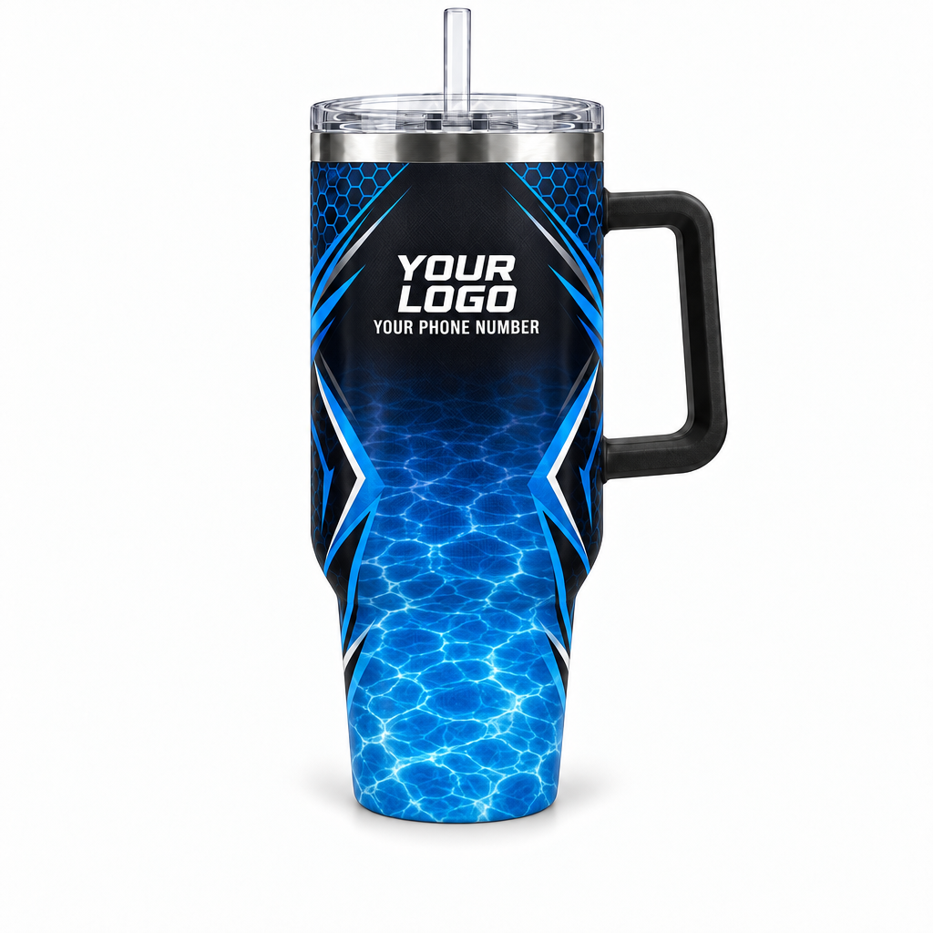 PLN032 personalized tumbler 40oz front product mockup