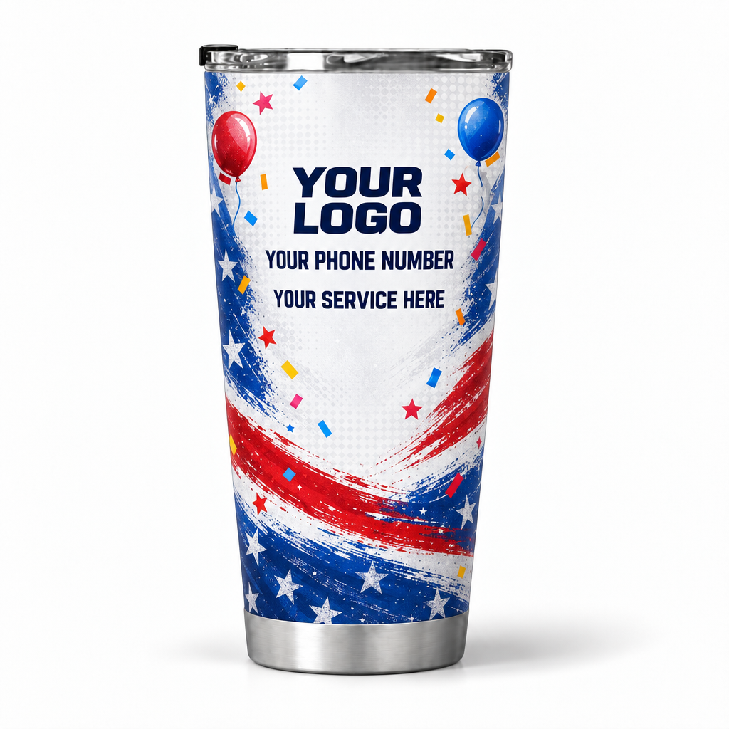 PRN001 personalized tumbler 20oz back product mockup