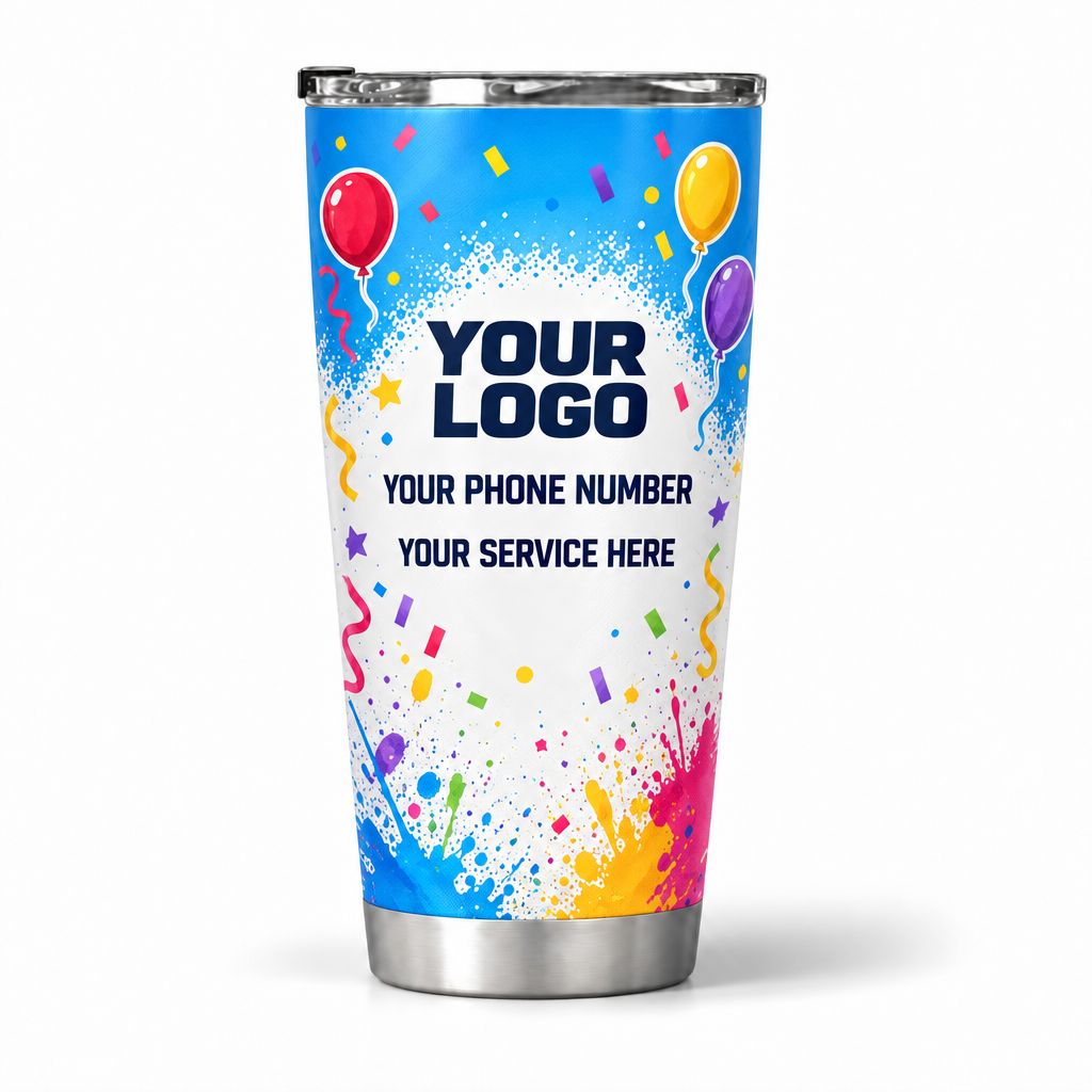 PRN002 personalized tumbler 20oz back product mockup