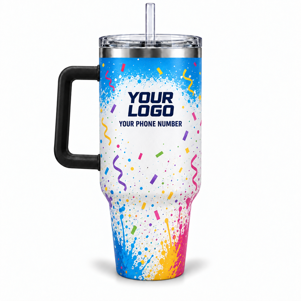 PRN002 personalized tumbler 40oz back product mockup