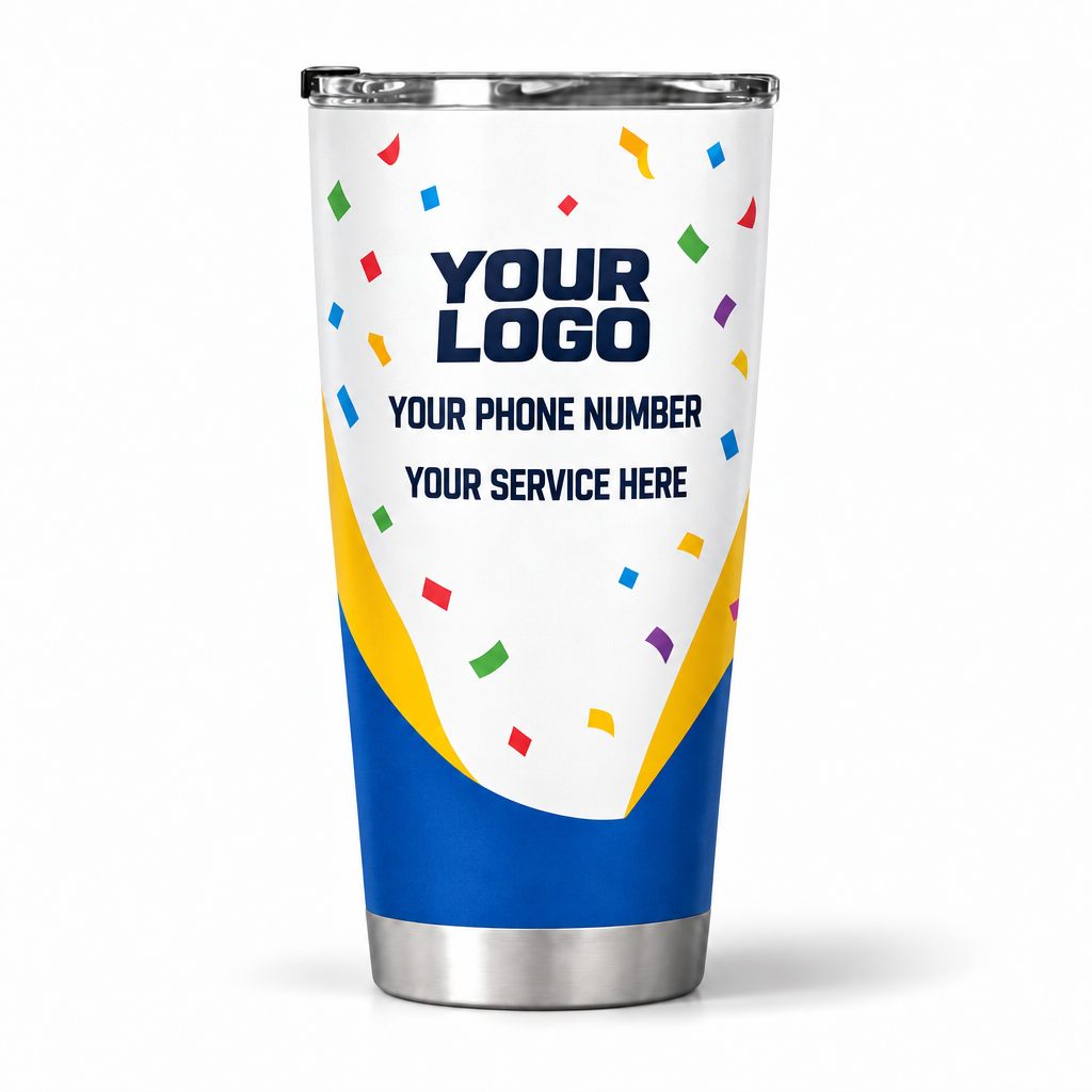 PRN003 personalized tumbler 20oz back product mockup