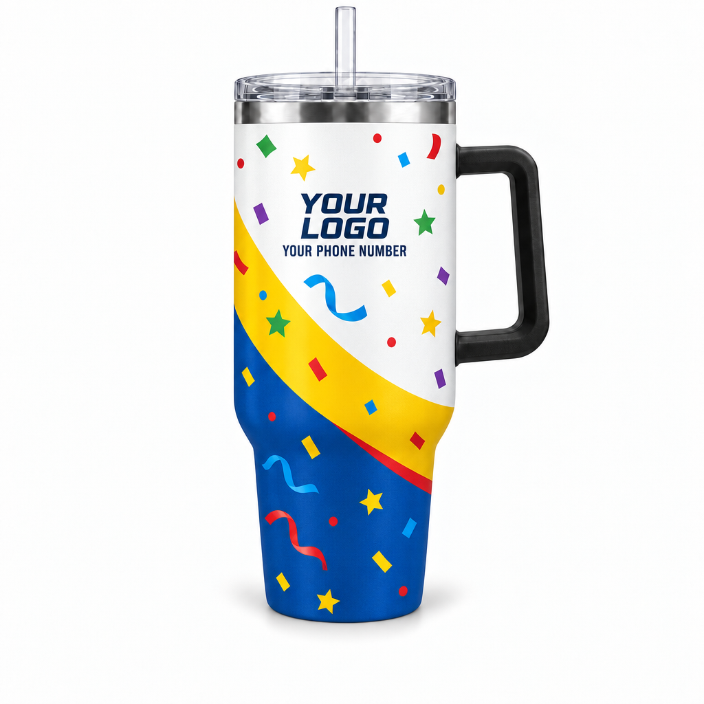 PRN003 personalized tumbler 40oz front product mockup
