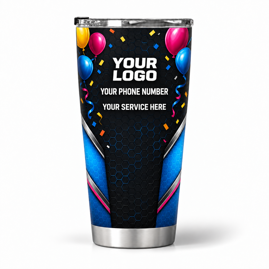 PRN004 personalized tumbler 20oz back product mockup