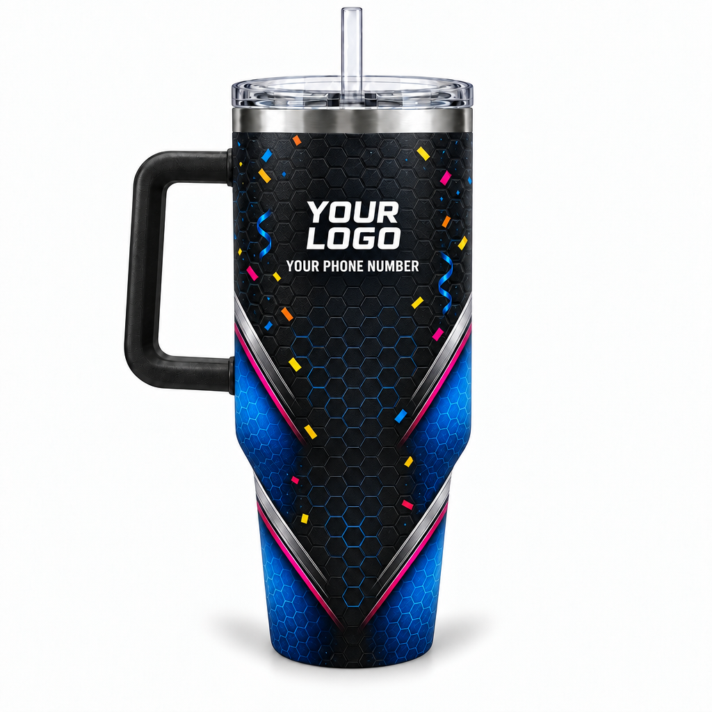 PRN004 personalized tumbler 40oz back product mockup