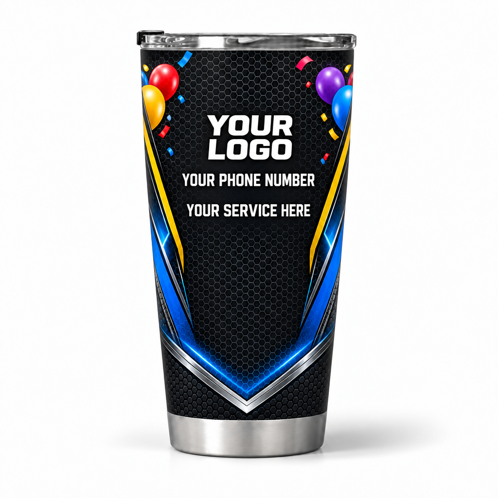 PRN005 personalized tumbler 20oz back product mockup