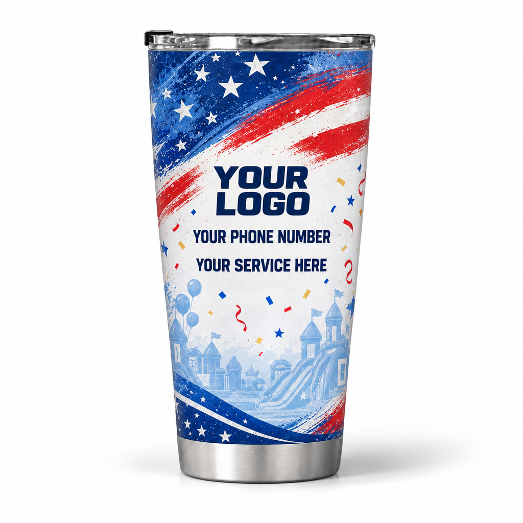PRN006 personalized tumbler 20oz back product mockup