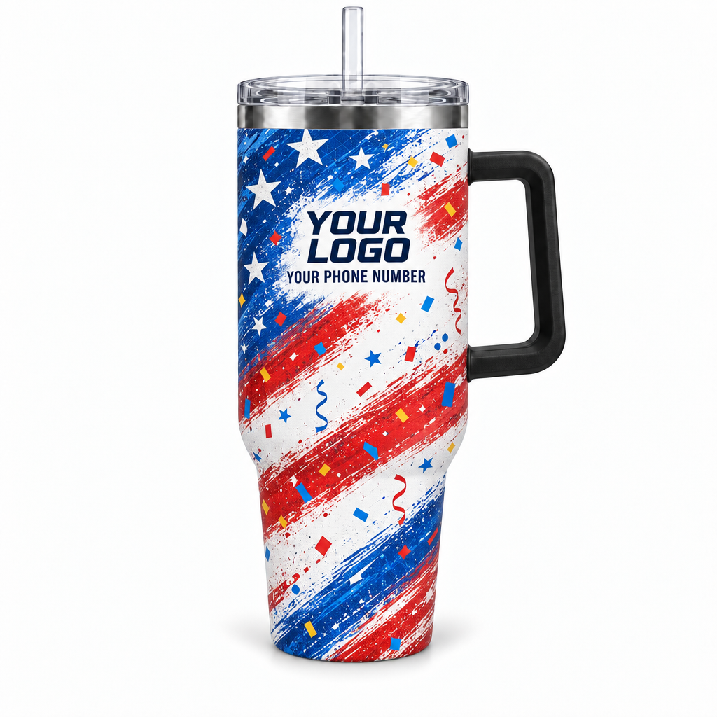 PRN006 personalized tumbler 40oz front product mockup