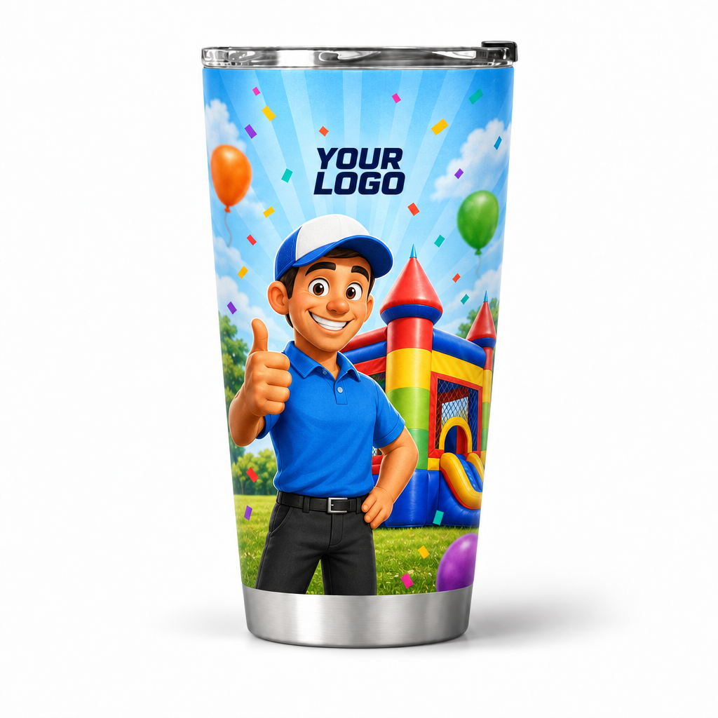 PRN007 personalized tumbler 20oz front product mockup