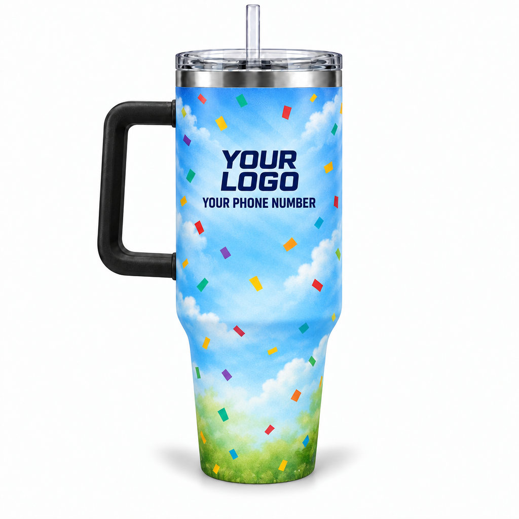 PRN007 personalized tumbler 40oz back product mockup