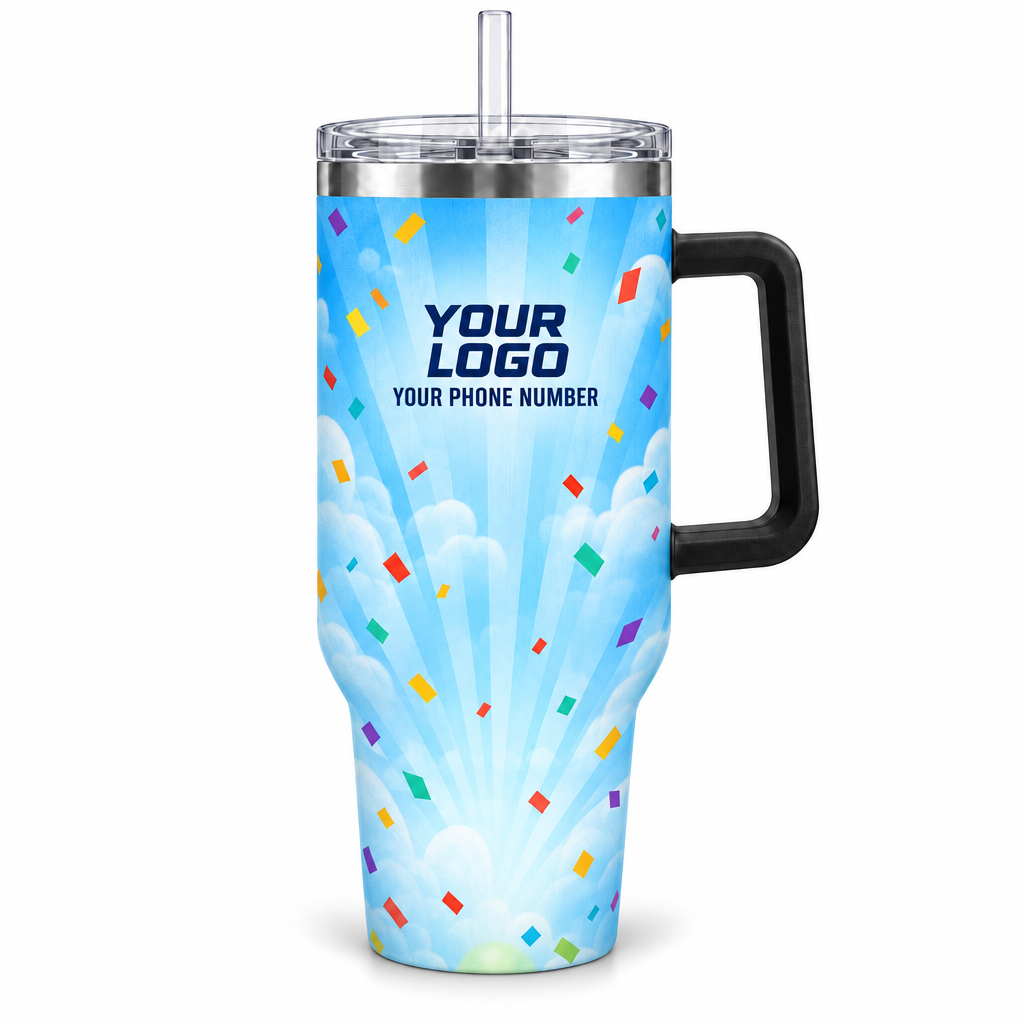 PRN007 personalized tumbler 40oz front product mockup