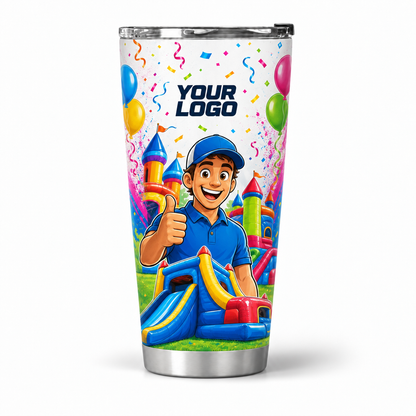 PRN008 personalized tumbler 20oz front product mockup
