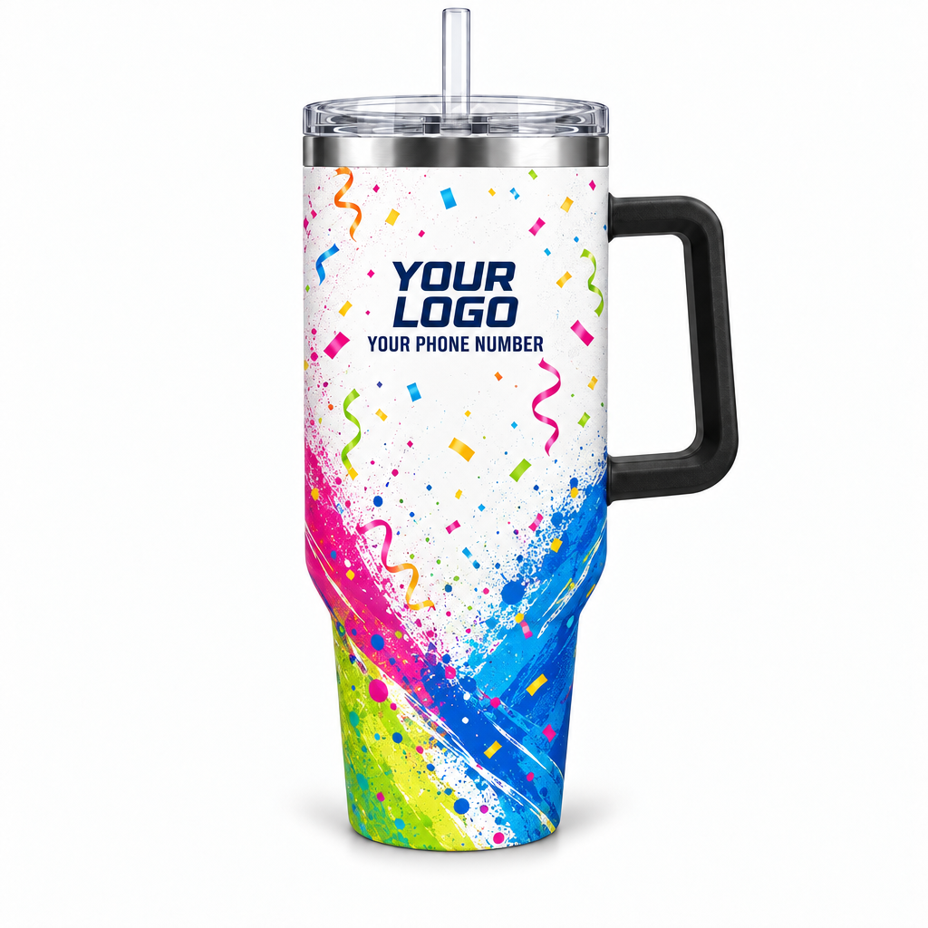PRN008 personalized tumbler 40oz front product mockup