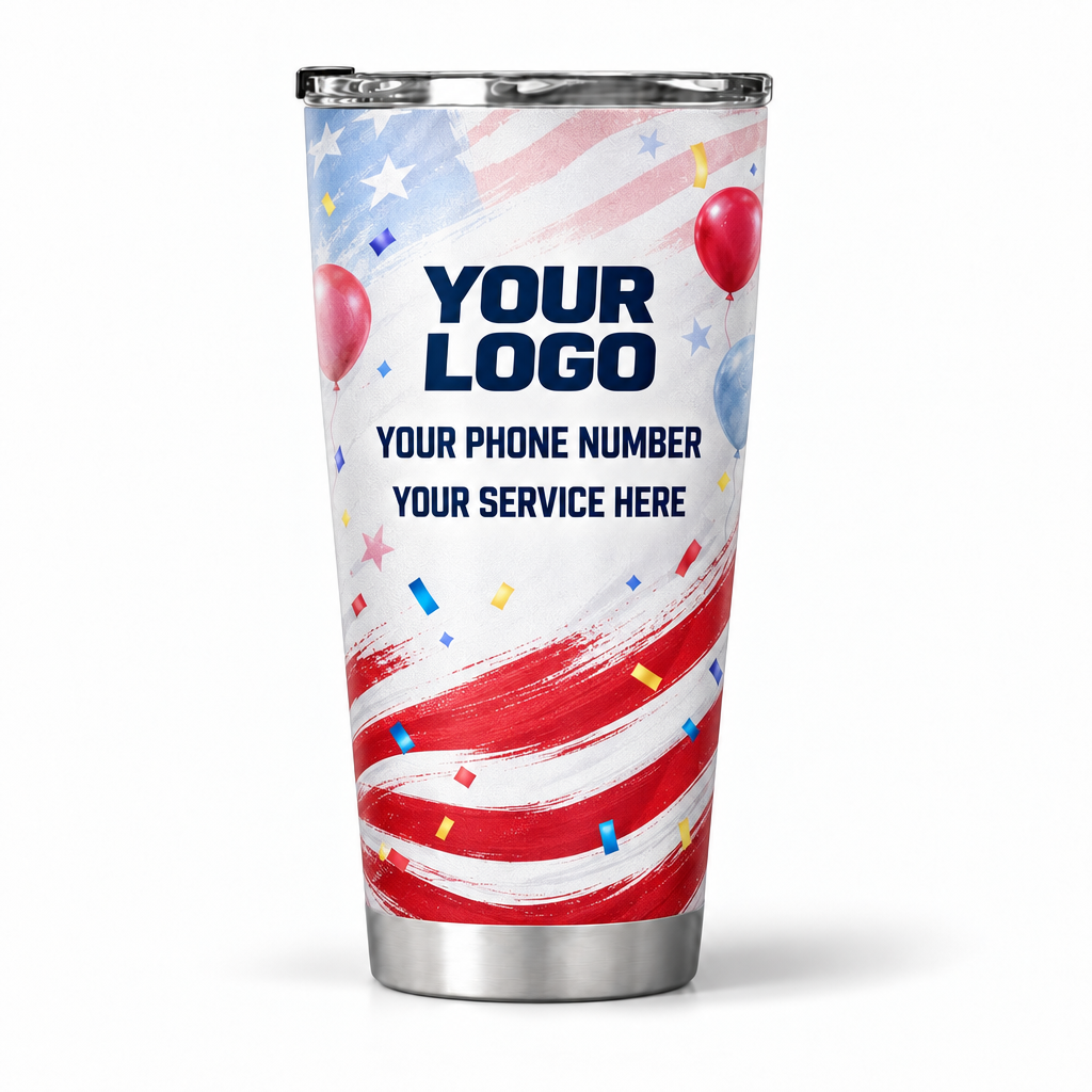 PRN009 personalized tumbler 20oz back product mockup