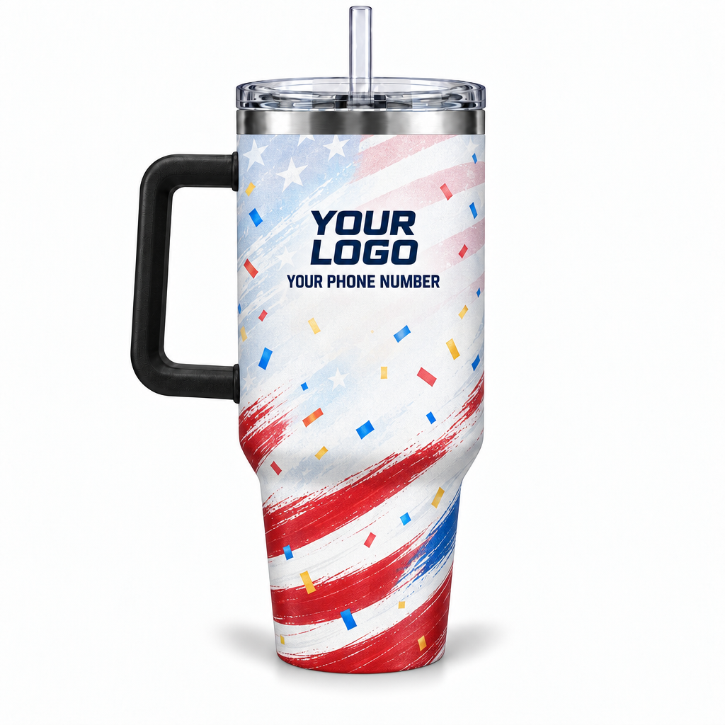 PRN009 personalized tumbler 40oz back product mockup