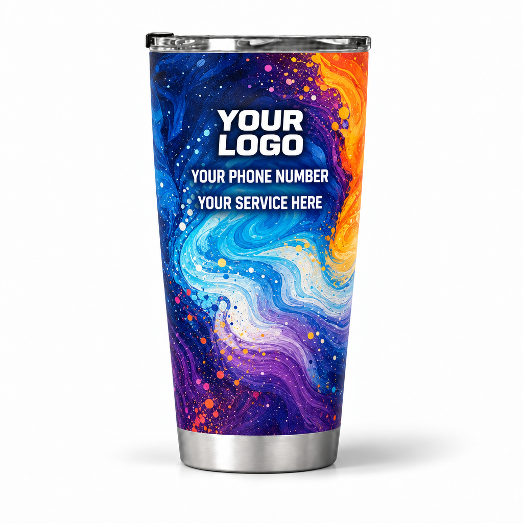 PRN010 personalized tumbler 20oz back product mockup