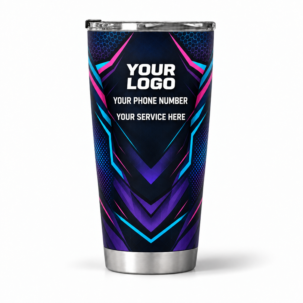 PRN012 personalized tumbler 20oz back product mockup