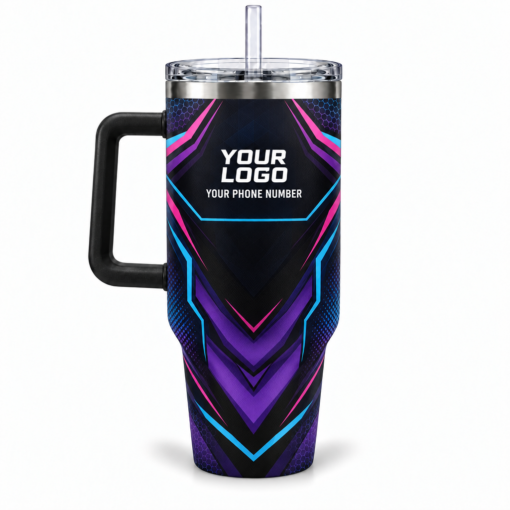 PRN012 personalized tumbler 40oz back product mockup