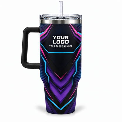 PRN012 personalized tumbler 40oz back product mockup