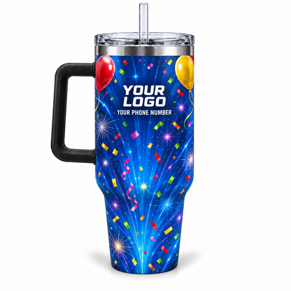 PRN013 personalized tumbler 40oz back product mockup