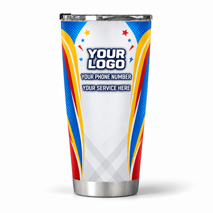PRN015 personalized tumbler 20oz back product mockup