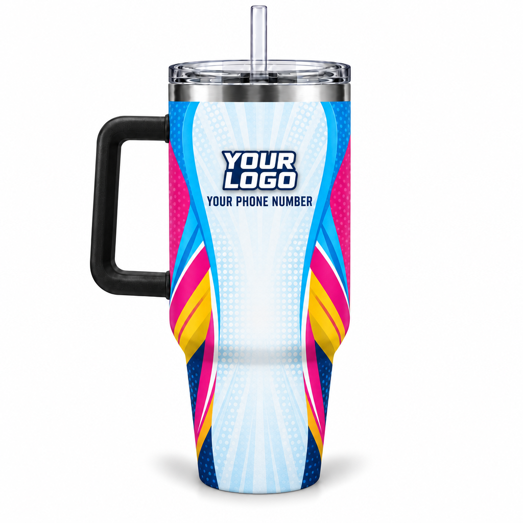 PRN016 personalized tumbler 40oz back product mockup