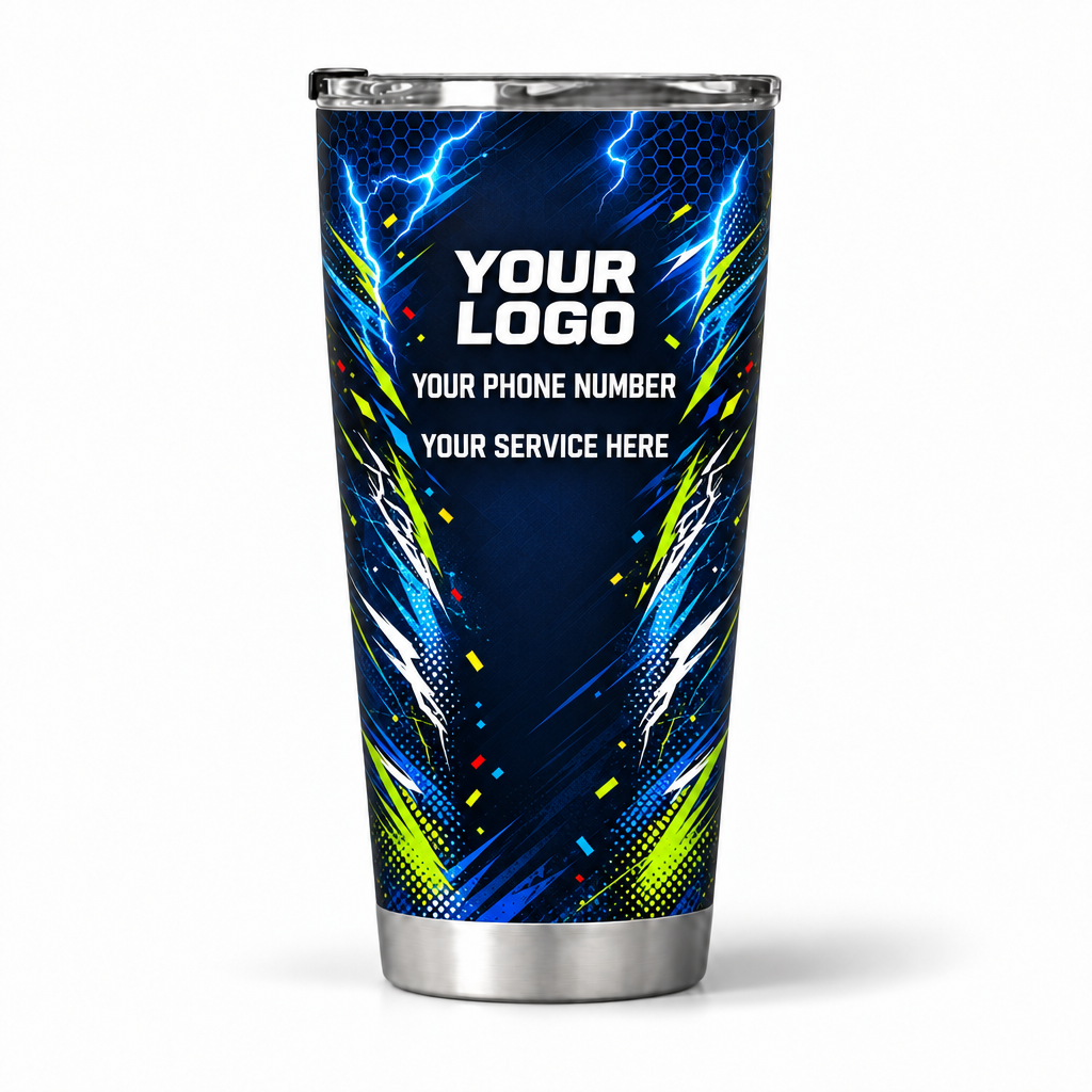 PRN018 personalized tumbler 20oz back product mockup