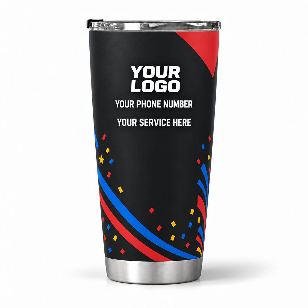 PRN019 personalized tumbler 20oz back product mockup
