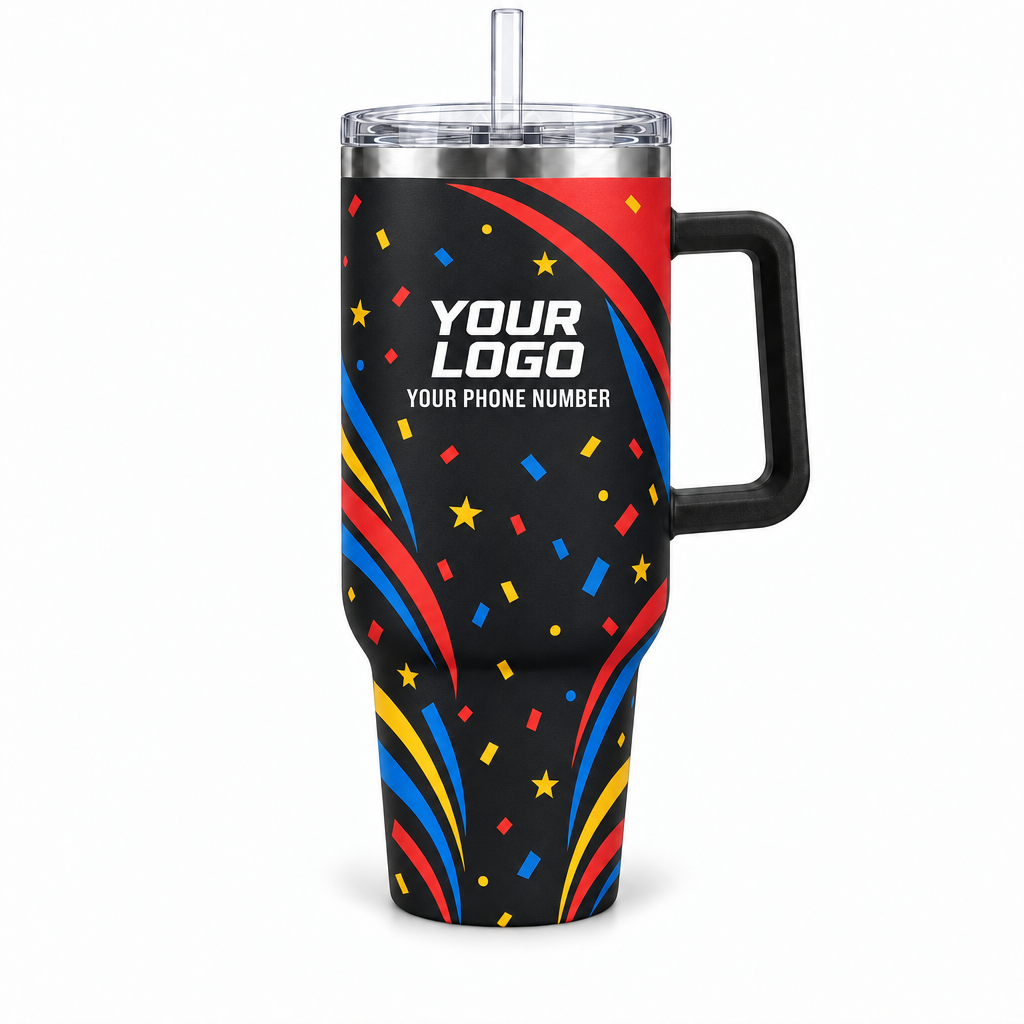 PRN019 personalized tumbler 40oz front product mockup