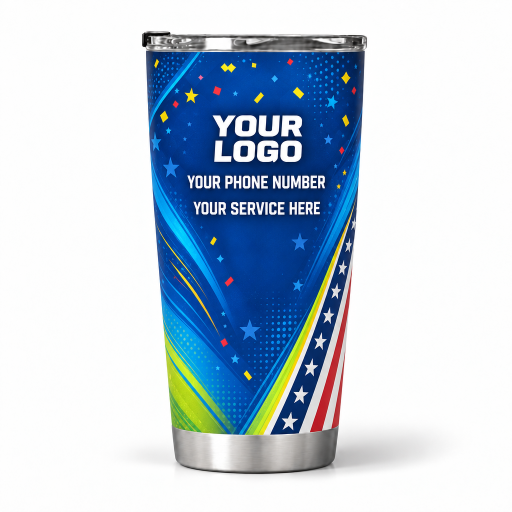 PRN020 personalized tumbler 20oz back product mockup