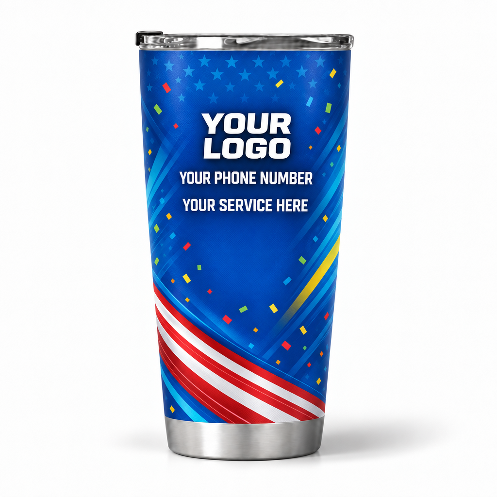 PRN021 personalized tumbler 20oz back product mockup