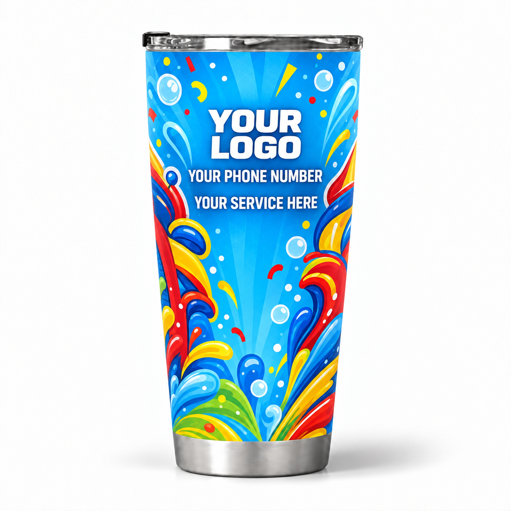 PRN022 personalized tumbler 20oz back product mockup