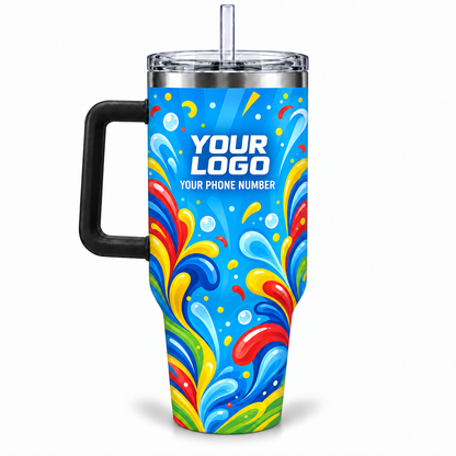 PRN022 personalized tumbler 40oz back product mockup