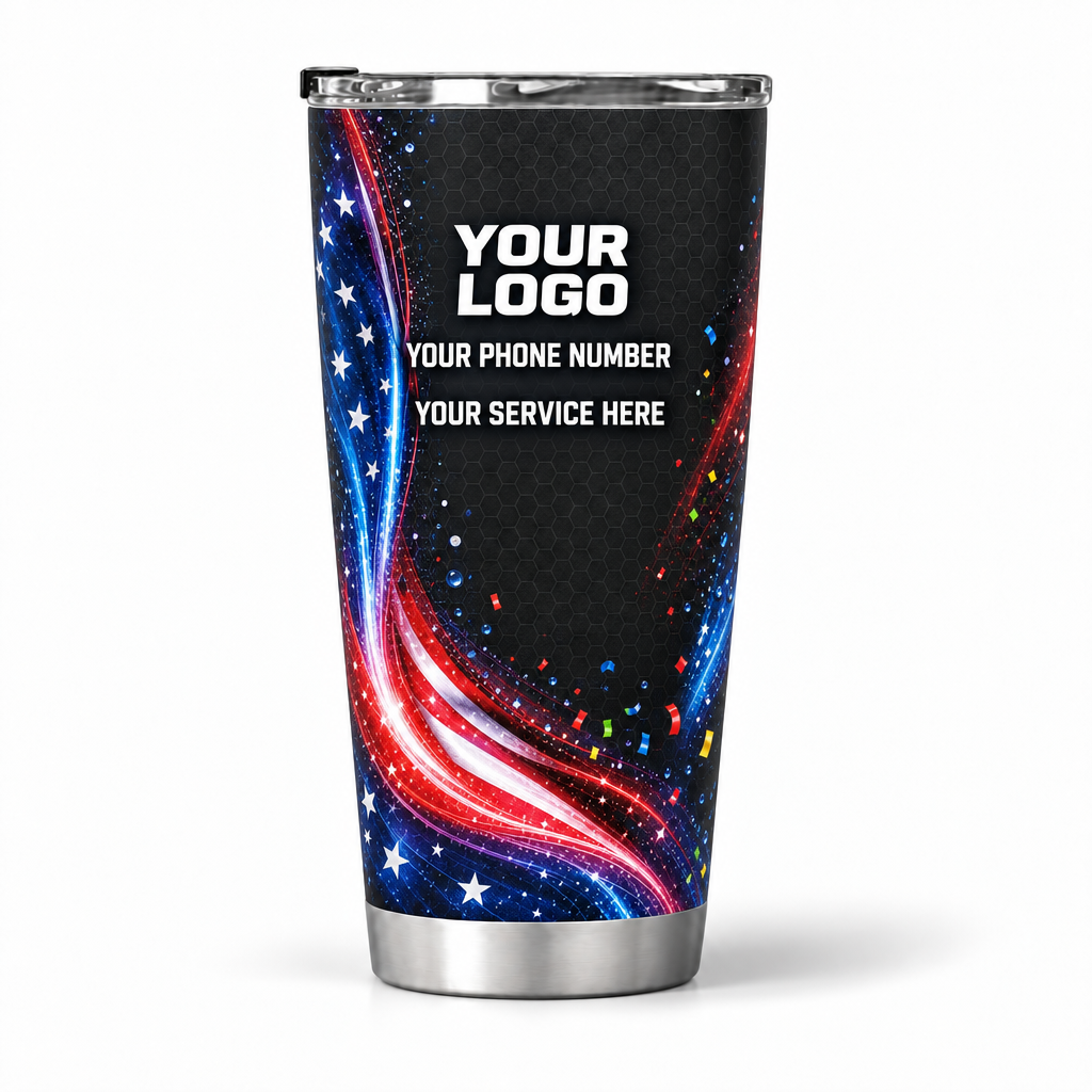 PRN023 personalized tumbler 20oz back product mockup