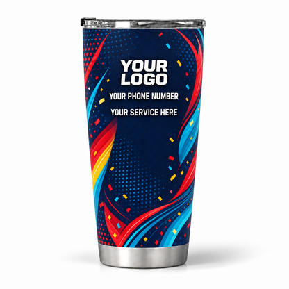 PRN025 personalized tumbler 20oz back product mockup