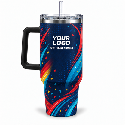 PRN025 personalized tumbler 40oz back product mockup