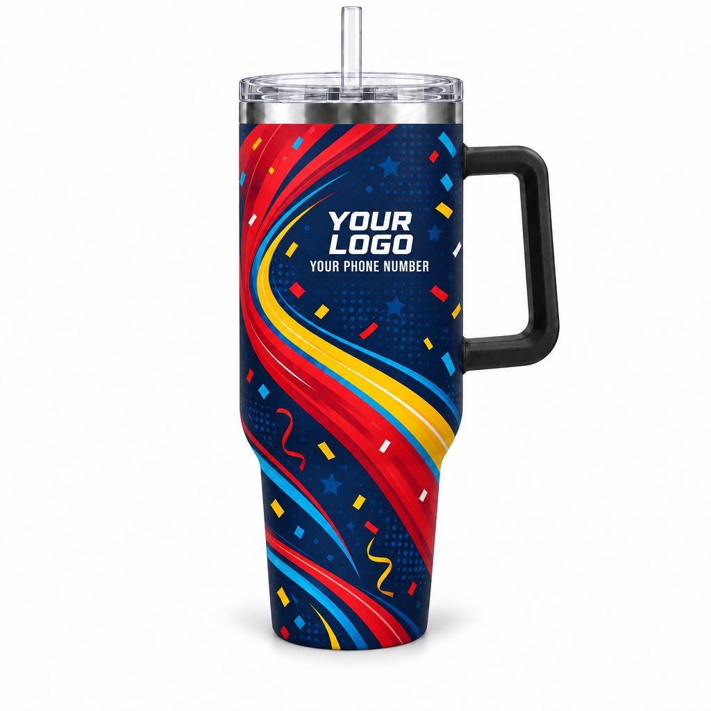 PRN025 personalized tumbler 40oz front product mockup