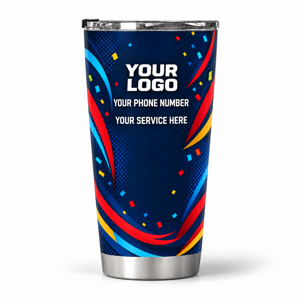 PRN027 personalized tumbler 20oz back product mockup