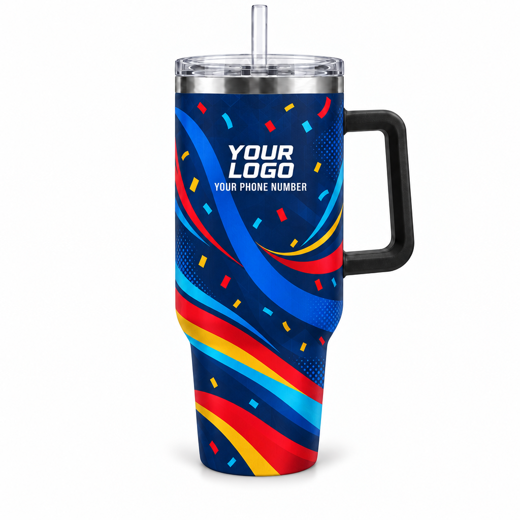 PRN027 personalized tumbler 40oz front product mockup