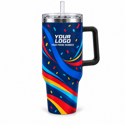 PRN027 personalized tumbler 40oz front product mockup