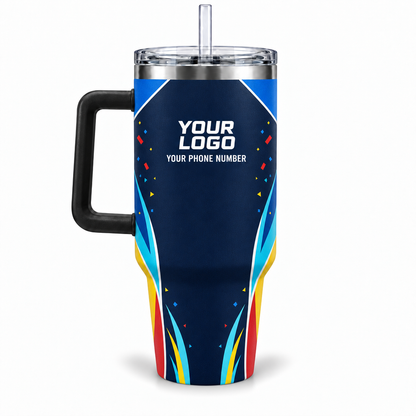PRN028 personalized tumbler 40oz back product mockup