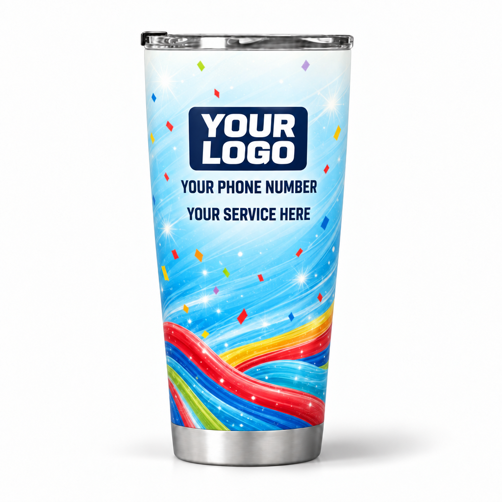 PRN030 personalized tumbler 20oz back product mockup