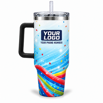PRN030 personalized tumbler 40oz back product mockup