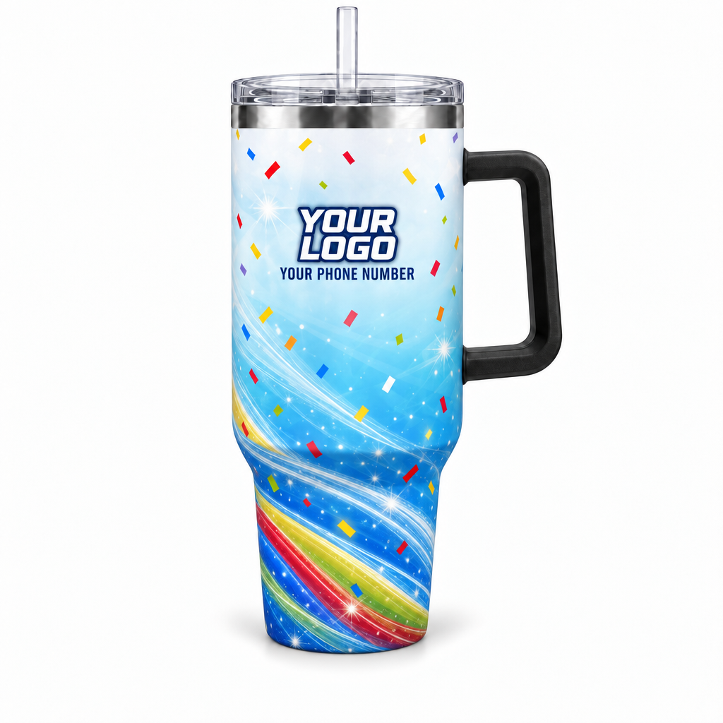 PRN030 personalized tumbler 40oz front product mockup